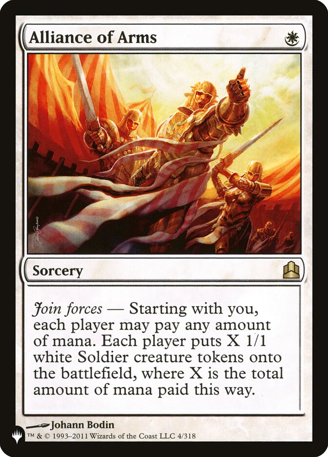 Alliance of Arms – Rare Magic: The Gathering card from The List (#CMD-4)