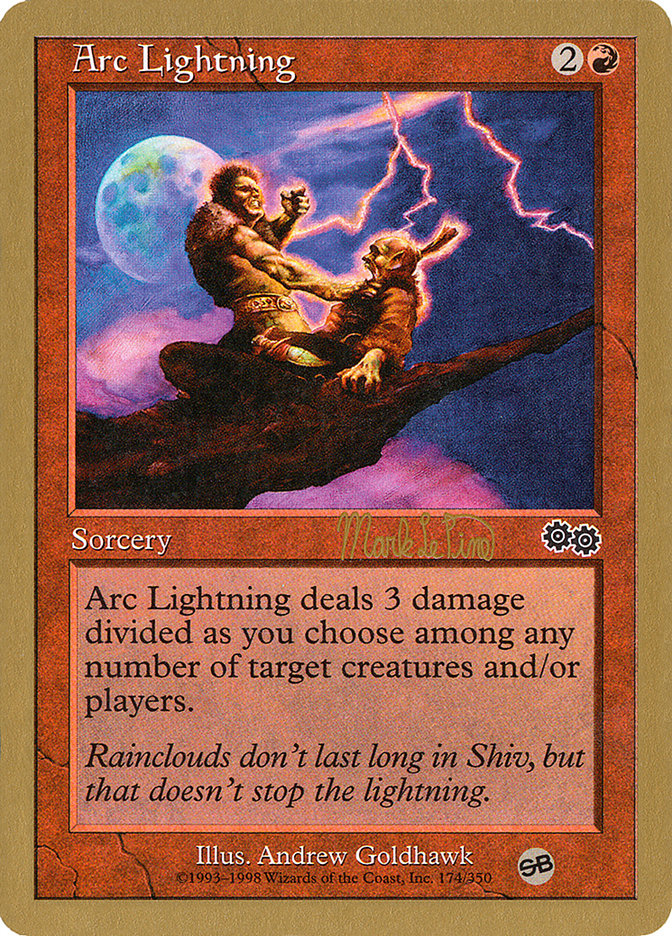 Arc Lightning – Common Magic: The Gathering card from World Championship Decks 1999 (#mlp174sb)