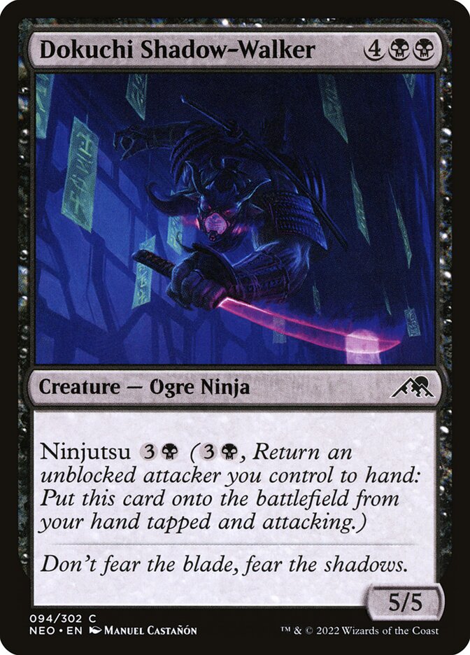 Dokuchi Shadow-Walker – Common Magic: The Gathering card from Kamigawa: Neon Dynasty (#94)