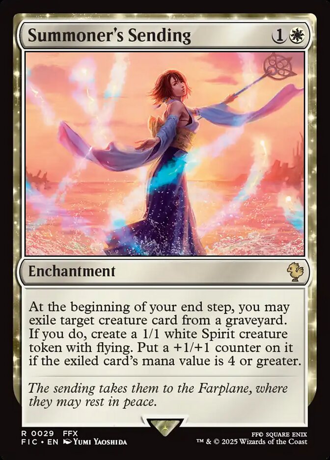 Summoner's Sending – Rare Magic: The Gathering card from Final Fantasy Commander (#29)