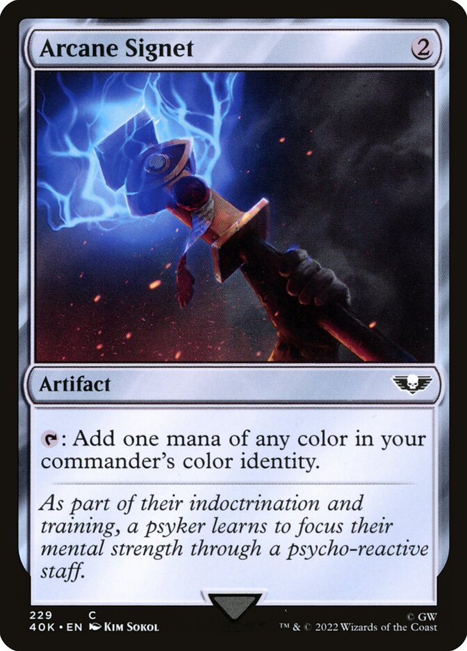 Arcane Signet – Common Magic: The Gathering card from Warhammer 40,000 Commander (#229)