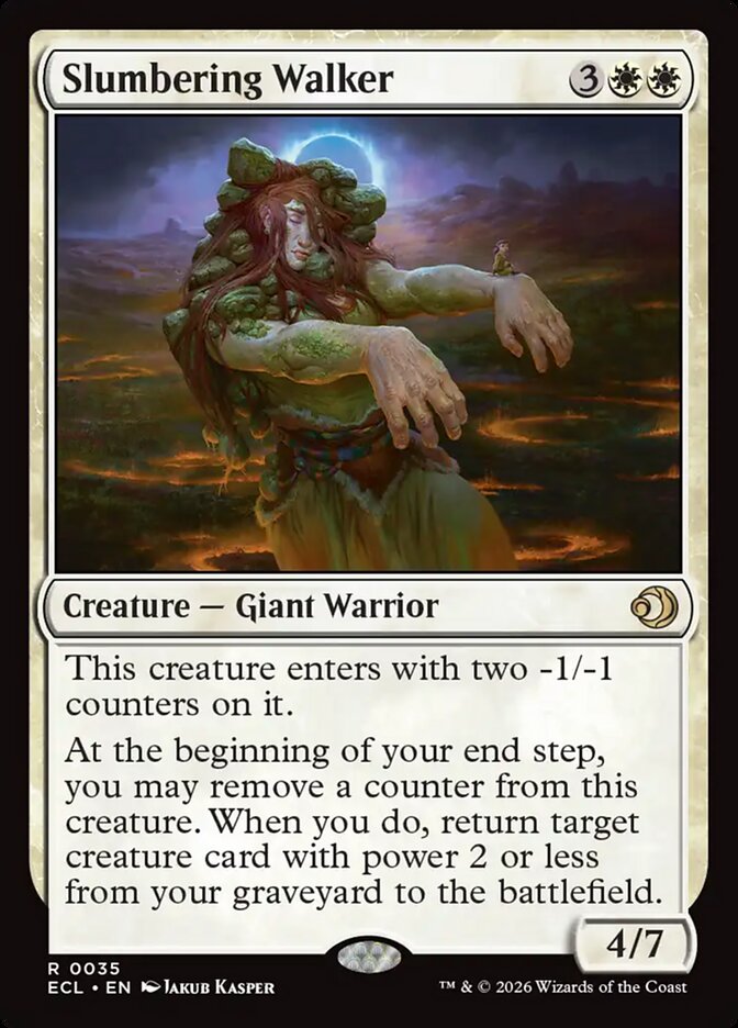 Slumbering Walker – Rare Magic: The Gathering card from Lorwyn Eclipsed (#35)