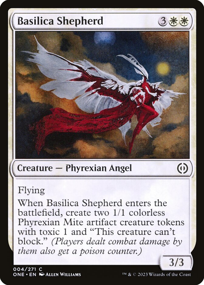 Basilica Shepherd – Common Magic: The Gathering card from Phyrexia: All Will Be One (#4)