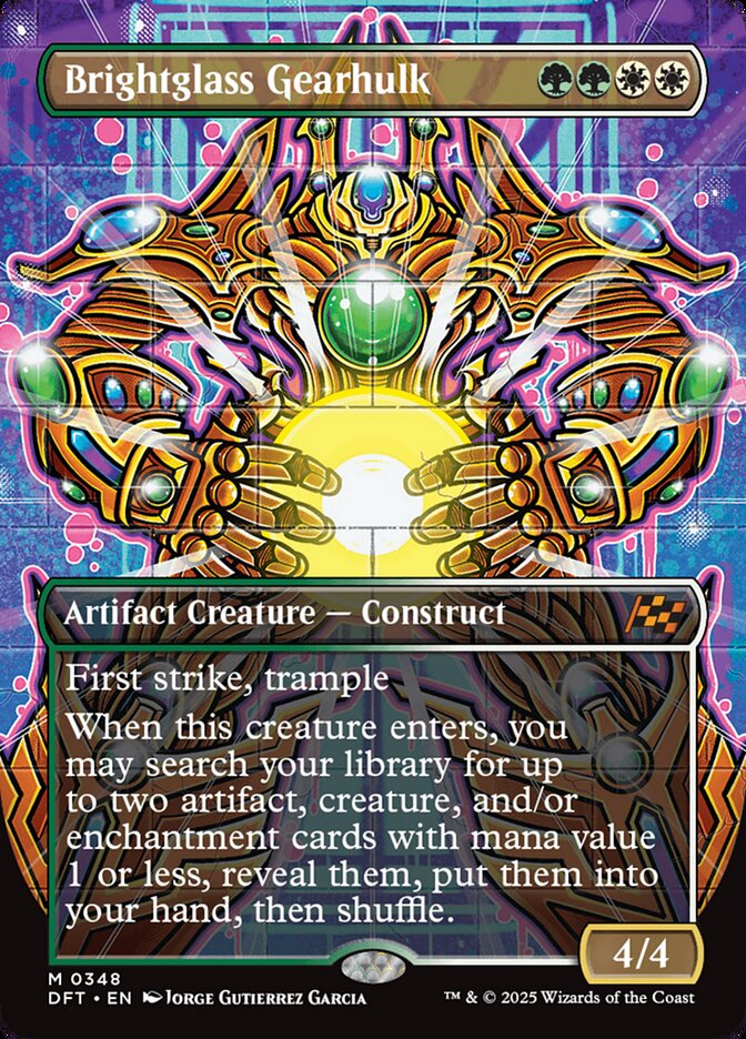 Brightglass Gearhulk – Mythic Magic: The Gathering card from Aetherdrift (#348)