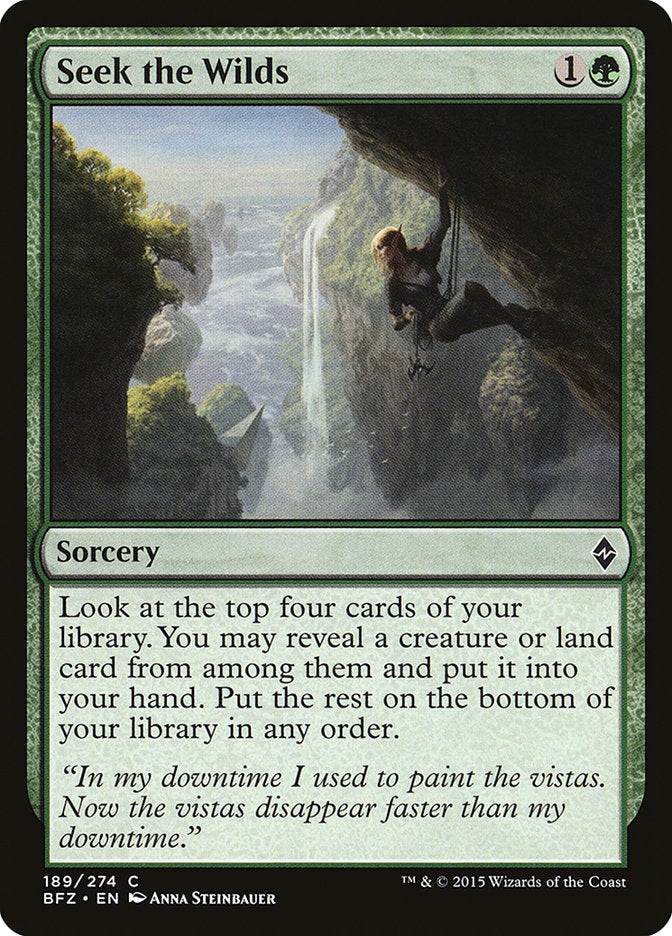 Seek the Wilds – Common Magic: The Gathering card from Battle for Zendikar (#189)