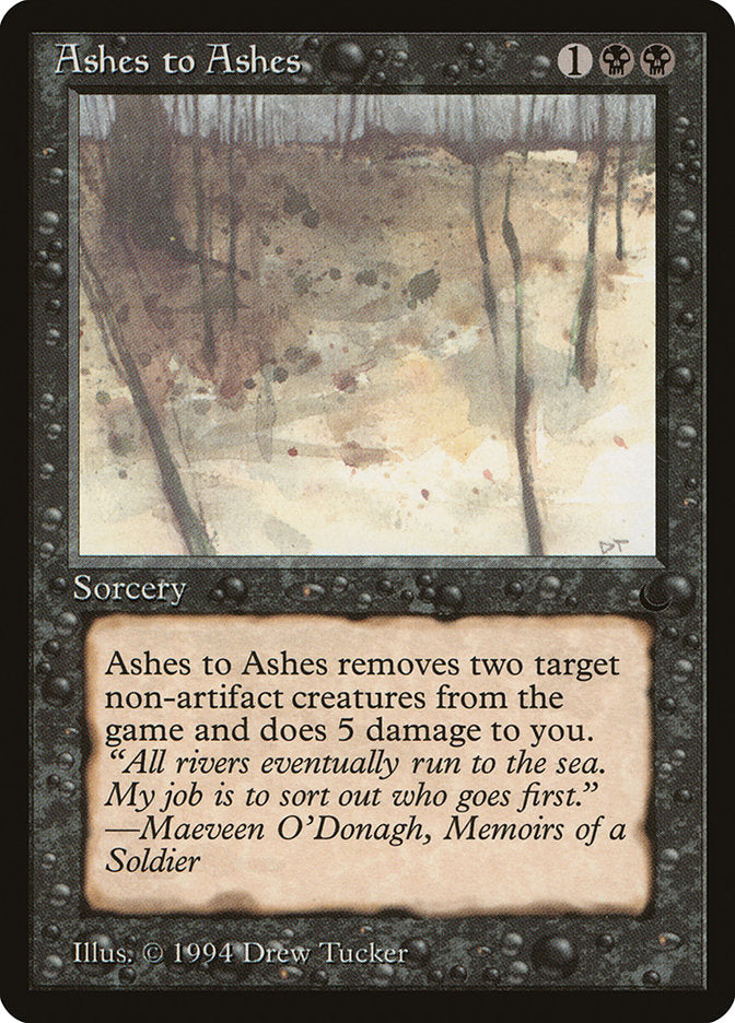Ashes to Ashes – Common Magic: The Gathering card from The Dark (#39)