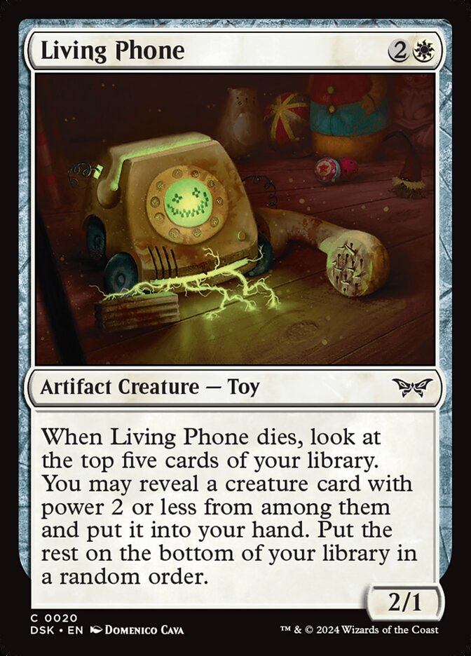 Living Phone – Common Magic: The Gathering card from Duskmourn: House of Horror (#20)