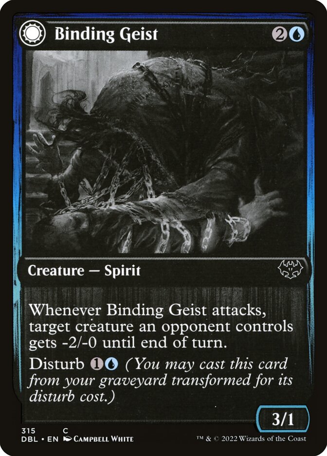 Binding Geist // Spectral Binding – Common Magic: The Gathering card from Innistrad: Double Feature (#315)
