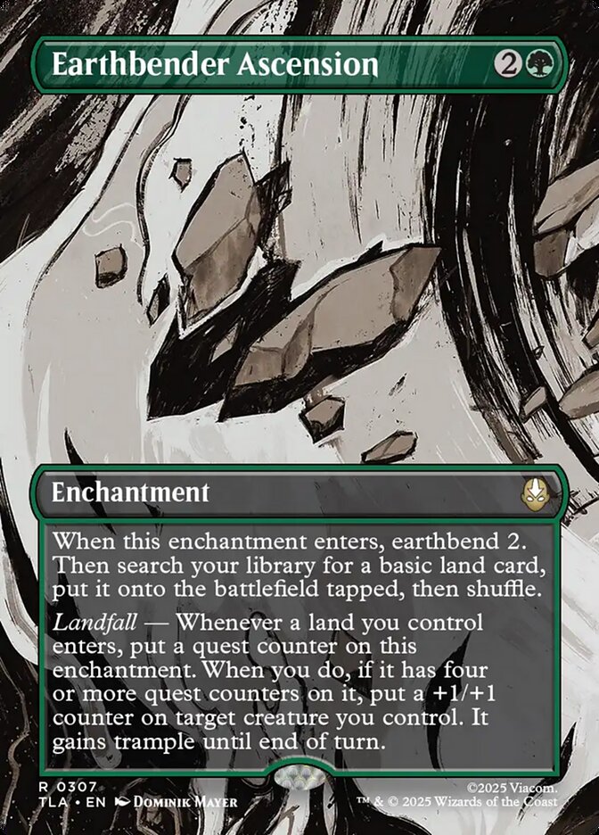 Earthbender Ascension – Rare Magic: The Gathering card from Avatar: The Last Airbender (#307)