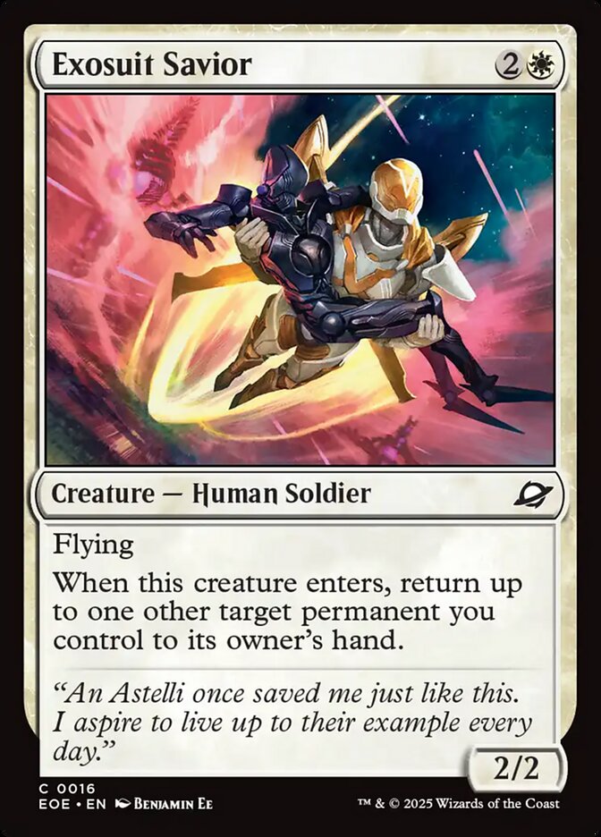 Exosuit Savior – Common Magic: The Gathering card from Edge of Eternities (#16)