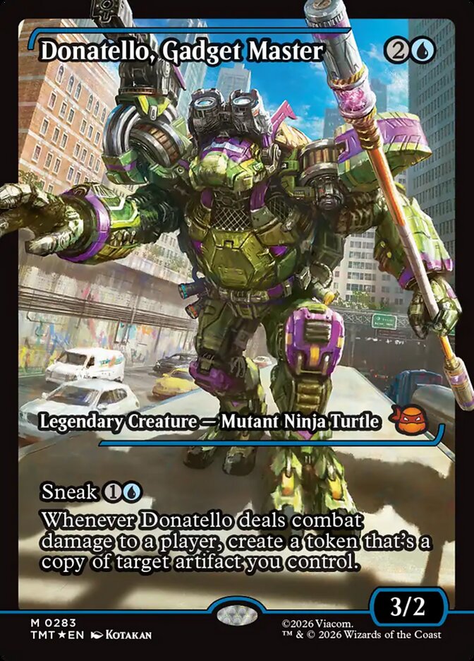 Donatello, Gadget Master – Mythic Magic: The Gathering card from Teenage Mutant Ninja Turtles (#283)