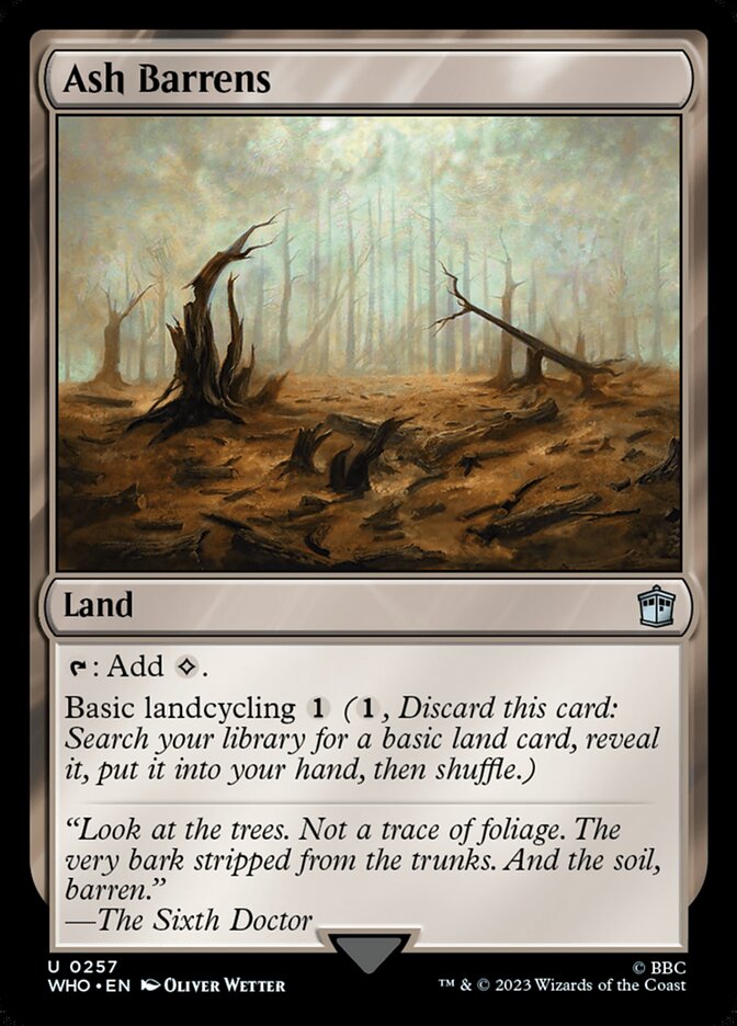 Ash Barrens – Uncommon Magic: The Gathering card from Doctor Who (#257)