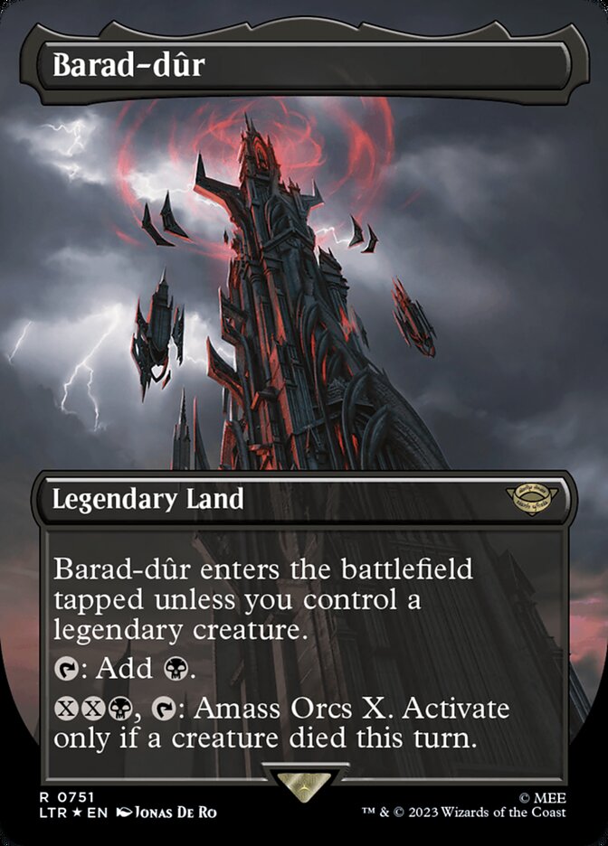 Barad-dûr – Rare Magic: The Gathering card from The Lord of the Rings: Tales of Middle-earth (#751)