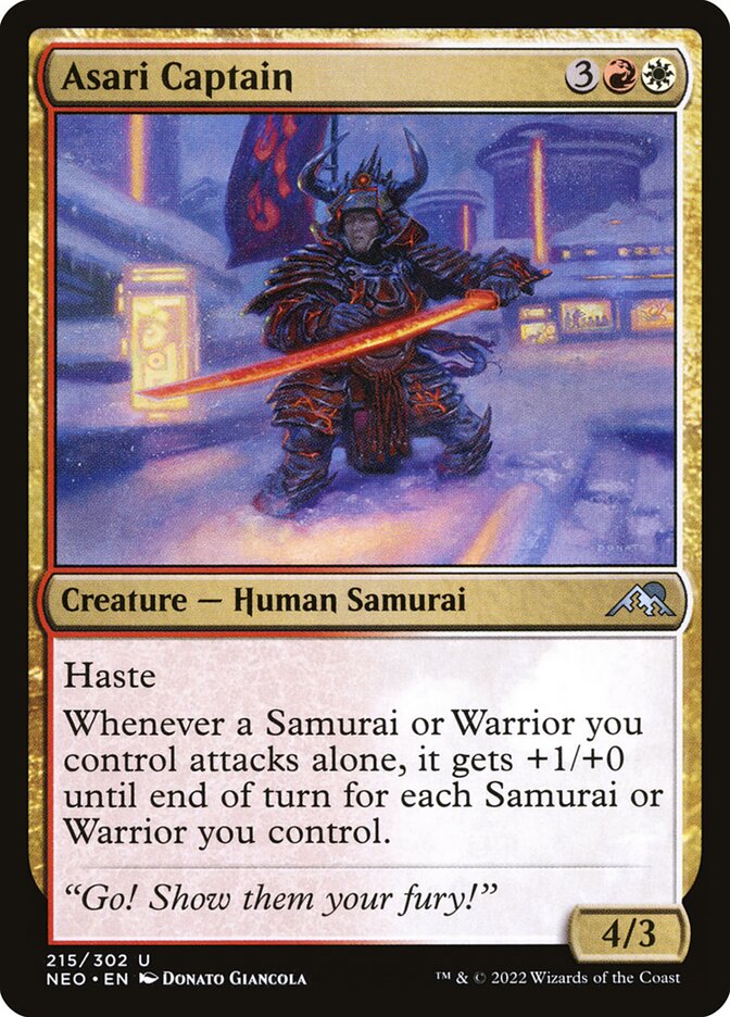 Asari Captain – Uncommon Magic: The Gathering card from Kamigawa: Neon Dynasty (#215)