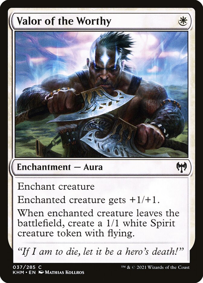 Valor of the Worthy – Common Magic: The Gathering card from Kaldheim (#37)