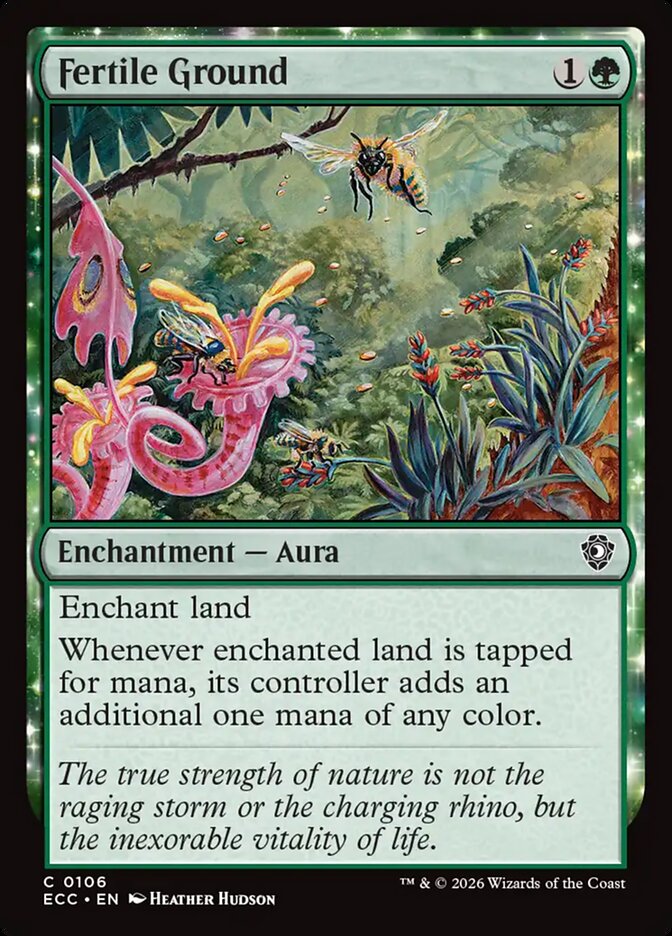 Fertile Ground – Common Magic: The Gathering card from Lorwyn Eclipsed Commander (#106)