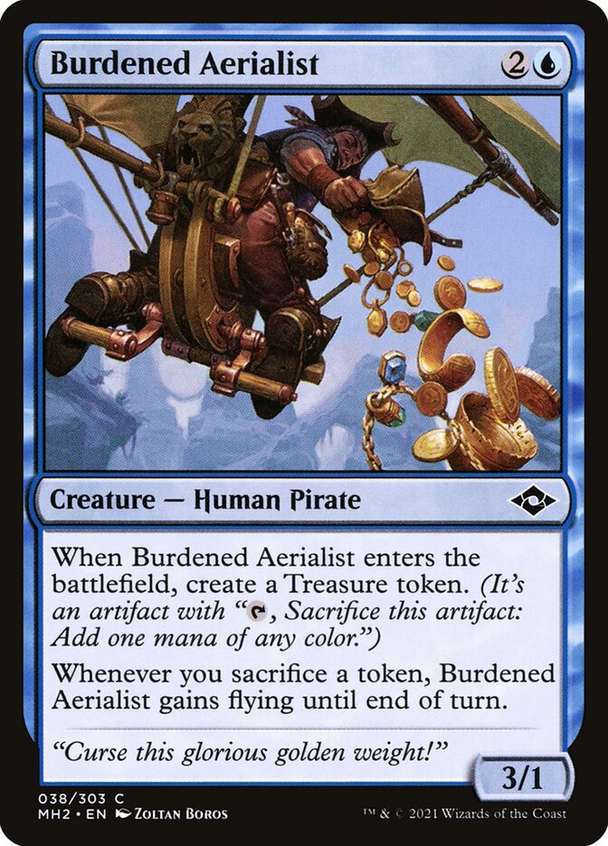 Burdened Aerialist – Common Magic: The Gathering card from Modern Horizons 2 (#38)