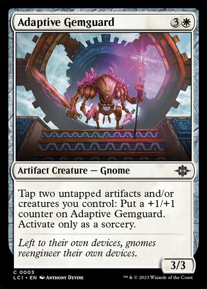 Adaptive Gemguard – Common Magic: The Gathering card from The Lost Caverns of Ixalan (#3)