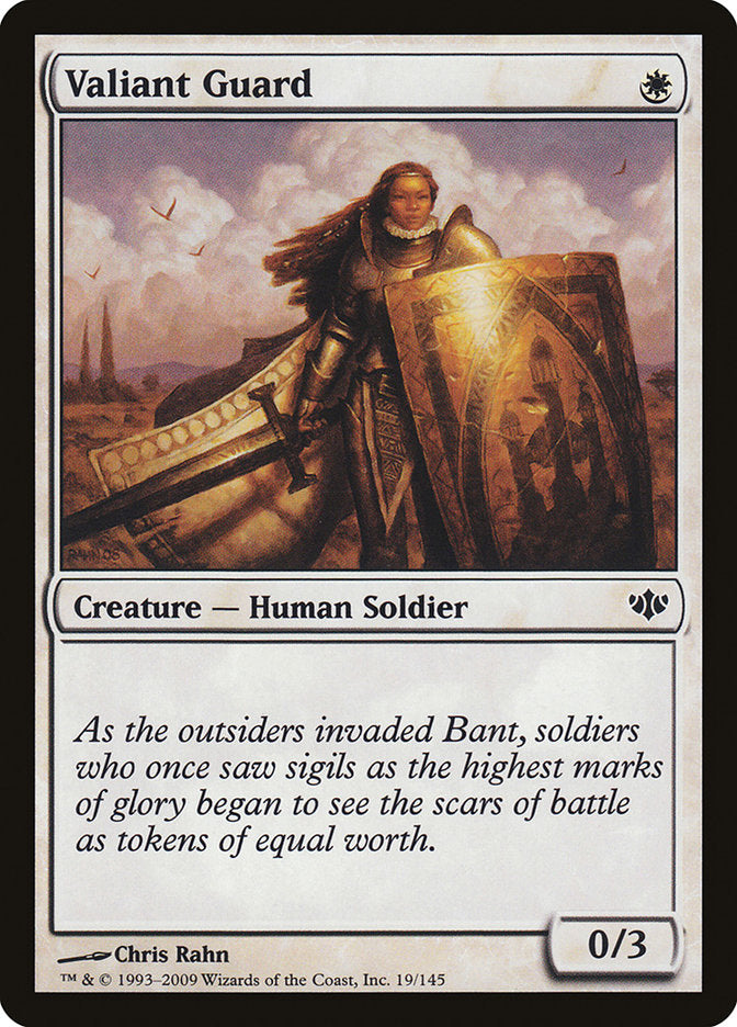 Valiant Guard – Common Magic: The Gathering card from Conflux (#19)