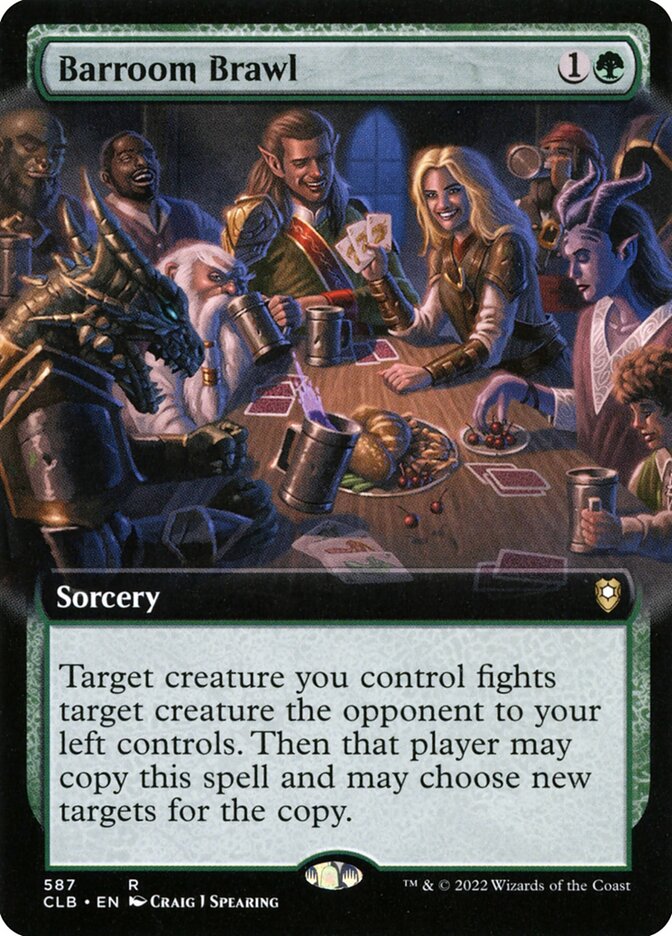 Barroom Brawl – Rare Magic: The Gathering card from Commander Legends: Battle for Baldur's Gate (#587)