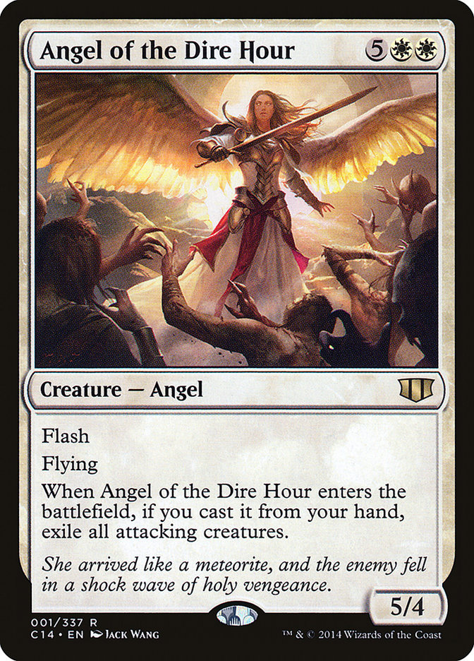 Angel of the Dire Hour – Rare Magic: The Gathering card from Commander 2014 (#1)