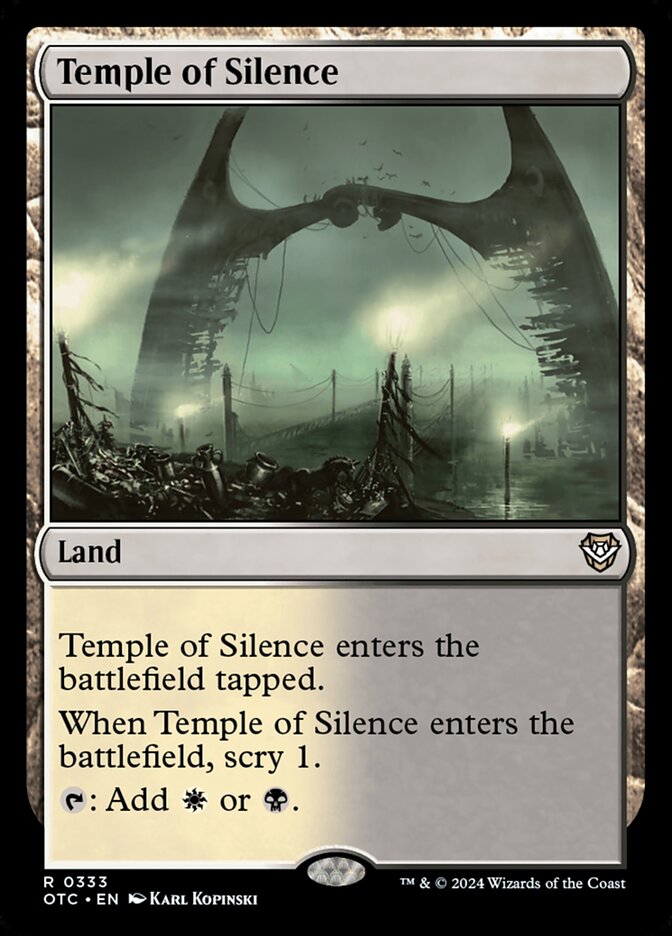 Temple of Silence – Rare Magic: The Gathering card from Outlaws of Thunder Junction Commander (#333)