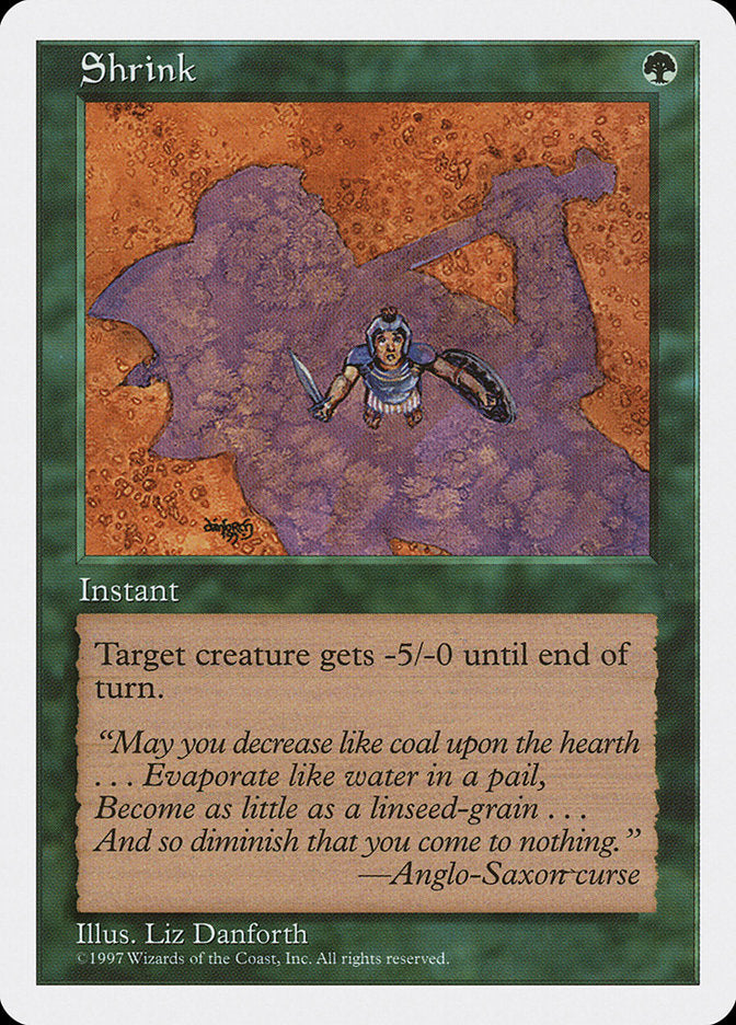 Shrink – Common Magic: The Gathering card from Fifth Edition (#326)