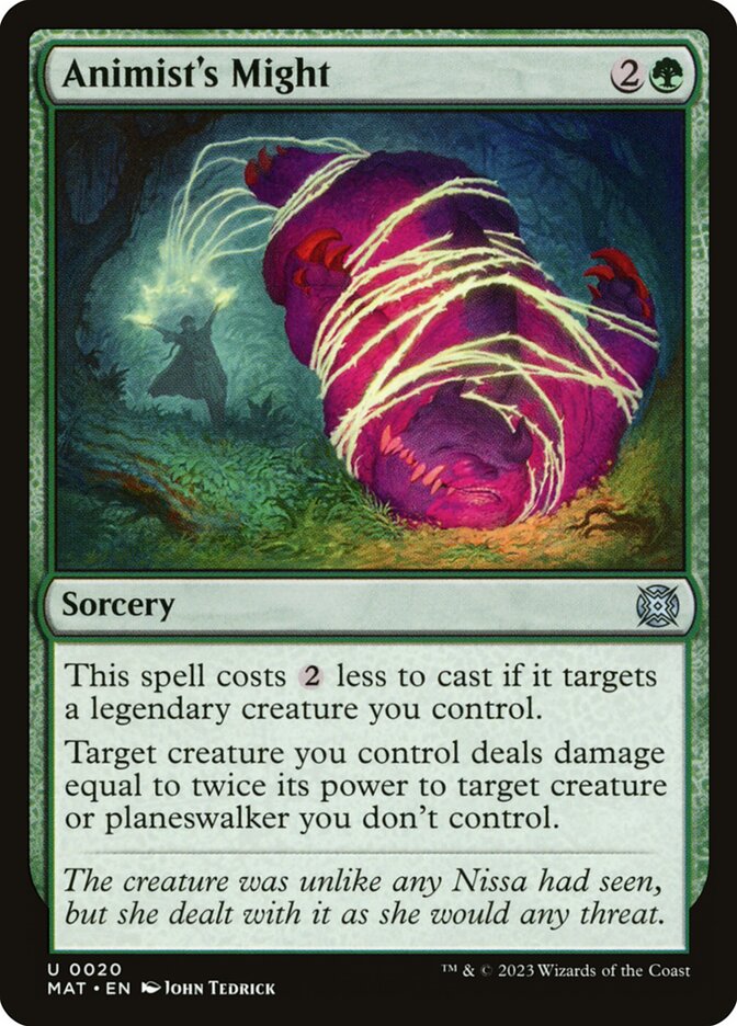Animist's Might – Uncommon Magic: The Gathering card from March of the Machine: The Aftermath (#20)