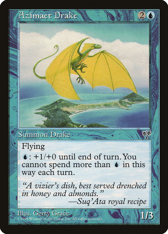 Azimaet Drake – Common Magic: The Gathering card from Mirage (#53)
