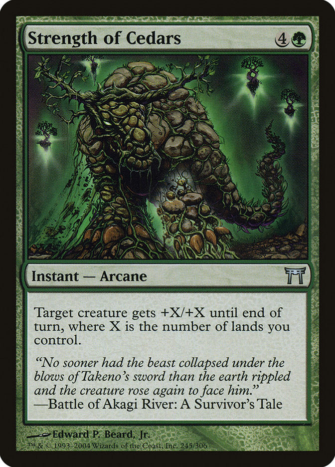 Strength of Cedars – Uncommon Magic: The Gathering card from Champions of Kamigawa (#245)