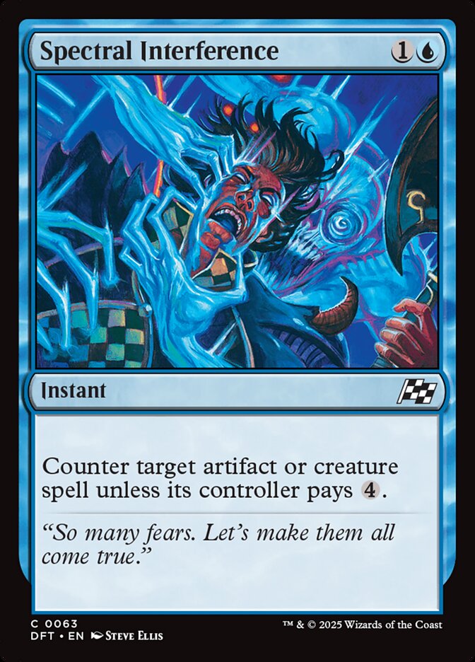 Spectral Interference – Common Magic: The Gathering card from Aetherdrift (#63)