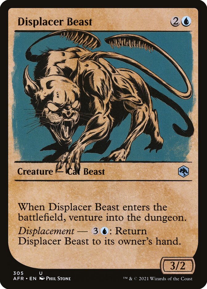 Displacer Beast – Uncommon Magic: The Gathering card from Adventures in the Forgotten Realms (#305)
