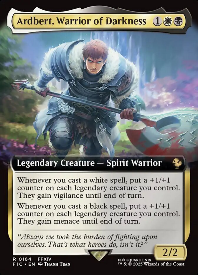 Ardbert, Warrior of Darkness – Rare Magic: The Gathering card from Final Fantasy Commander (#164)