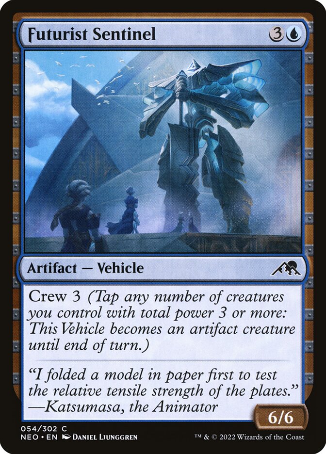 Futurist Sentinel – Common Magic: The Gathering card from Kamigawa: Neon Dynasty (#54)