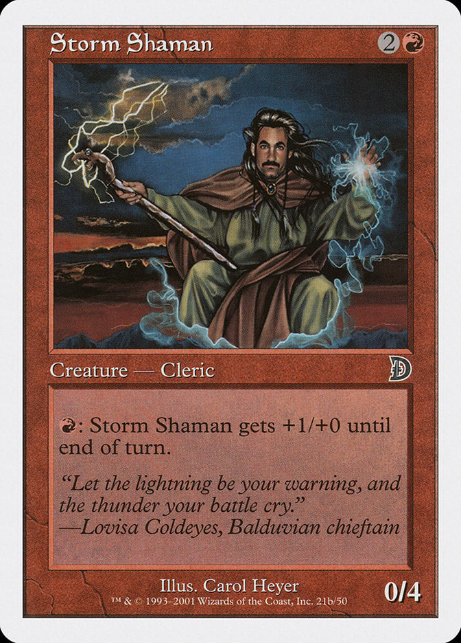 Storm Shaman – Common Magic: The Gathering card from Deckmasters (#21b)