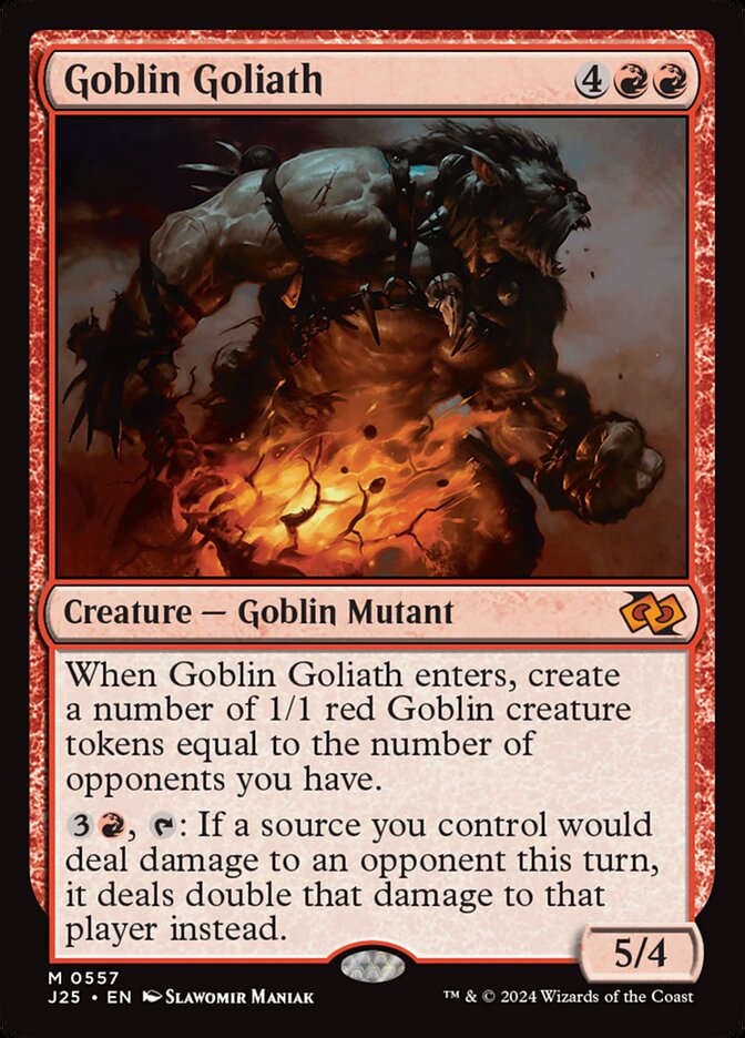Goblin Goliath – Mythic Magic: The Gathering card from Foundations Jumpstart (#557)