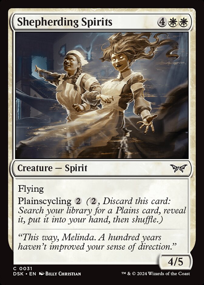 Shepherding Spirits – Common Magic: The Gathering card from Duskmourn: House of Horror (#31)