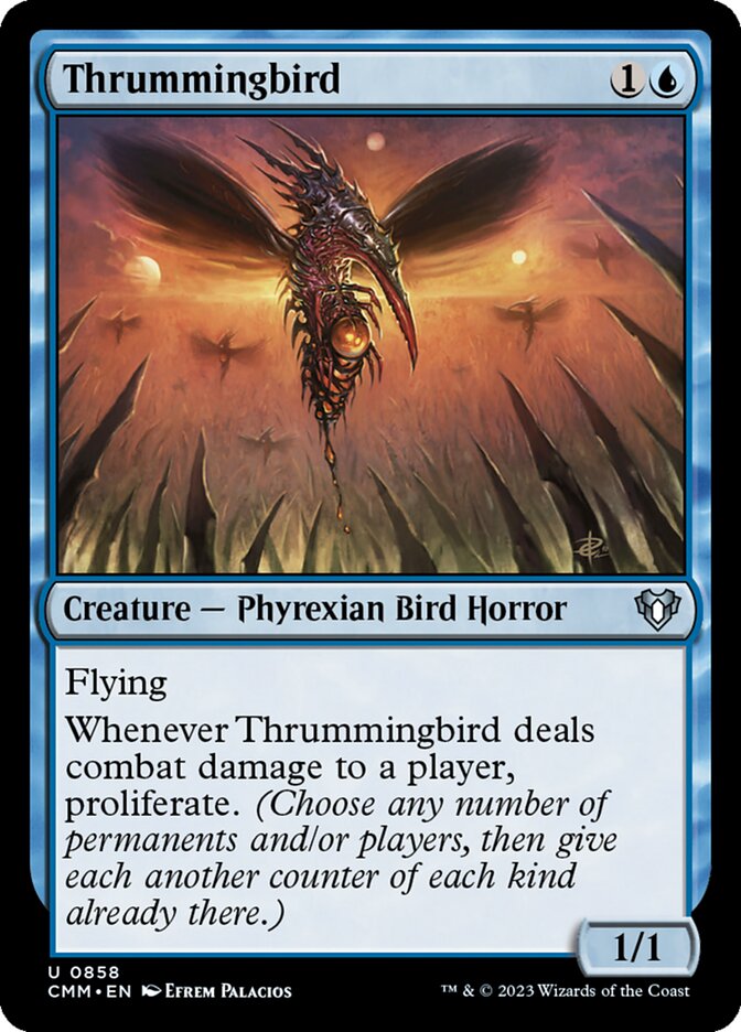 Thrummingbird – Uncommon Magic: The Gathering card from Commander Masters (#858)