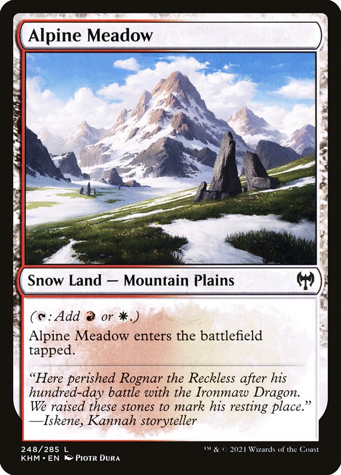 Alpine Meadow – Common Magic: The Gathering card from Kaldheim (#248)