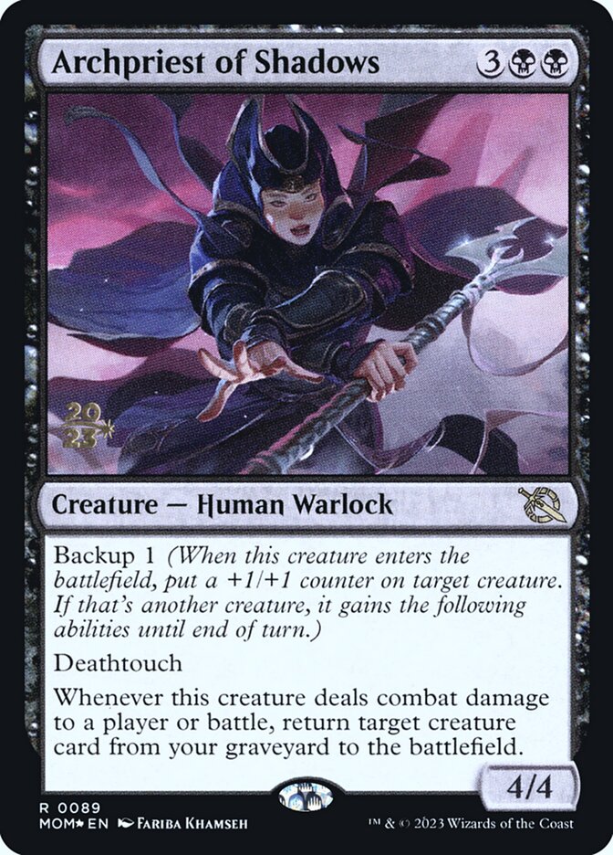 Archpriest of Shadows – Rare Magic: The Gathering card from March of the Machine Promos (#89s)