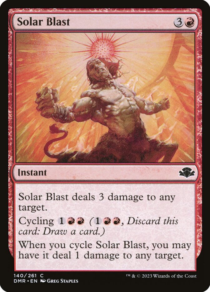 Solar Blast – Common Magic: The Gathering card from Dominaria Remastered (#140)