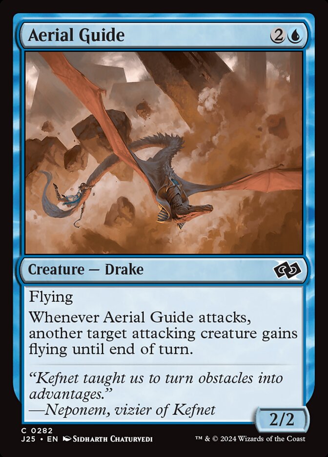 Aerial Guide – Common Magic: The Gathering card from Foundations Jumpstart (#282)