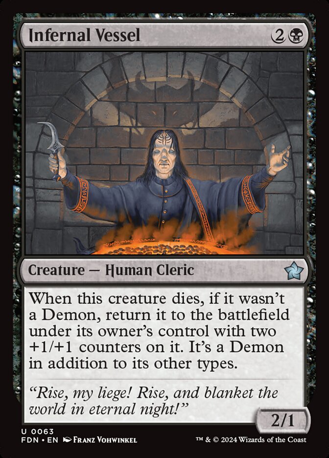 Infernal Vessel – Uncommon Magic: The Gathering card from Foundations (#63)