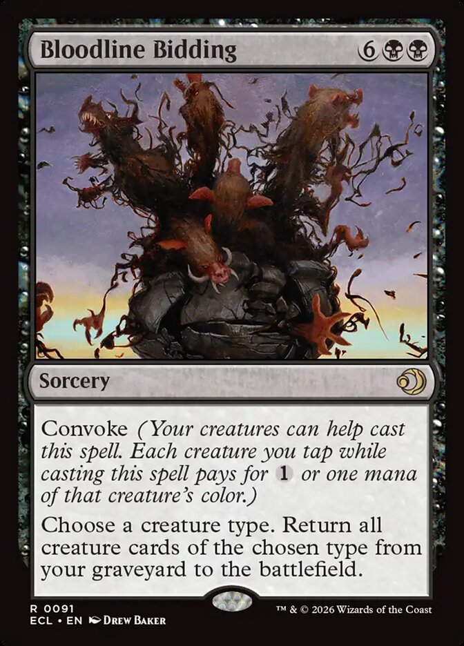 Bloodline Bidding – Rare Magic: The Gathering card from Lorwyn Eclipsed (#91)
