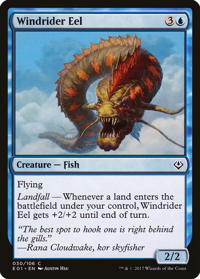 Windrider Eel – Common Magic: The Gathering card from Archenemy: Nicol Bolas (#30)