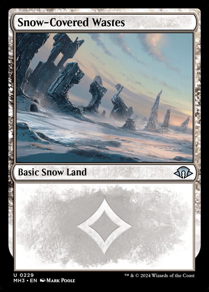 Snow-Covered Wastes – Uncommon Magic: The Gathering card from Modern Horizons 3 (#229)