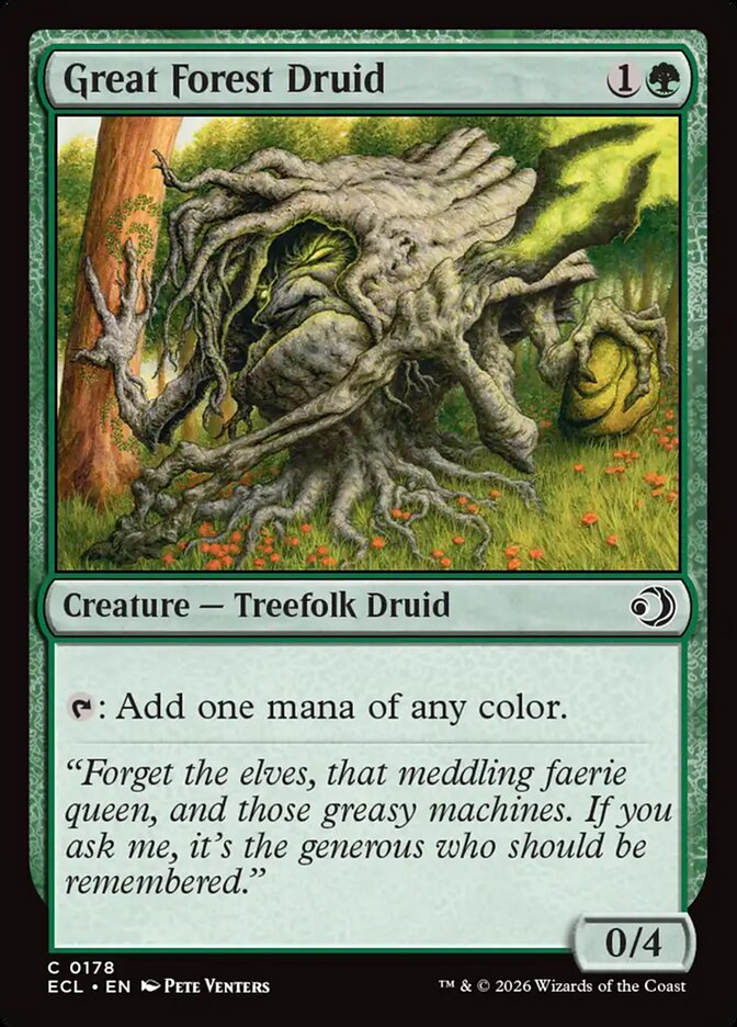 Great Forest Druid – Common Magic: The Gathering card from Lorwyn Eclipsed (#178)