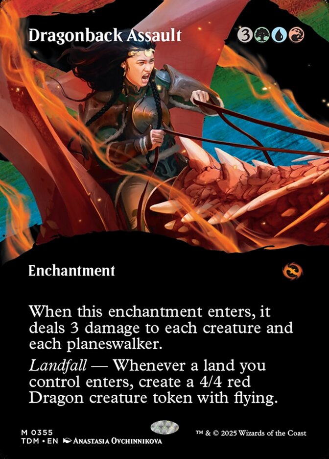 Dragonback Assault – Mythic Magic: The Gathering card from Tarkir: Dragonstorm (#355)