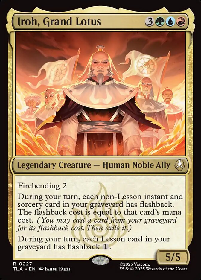 Iroh, Grand Lotus – Rare Magic: The Gathering card from Avatar: The Last Airbender (#227)