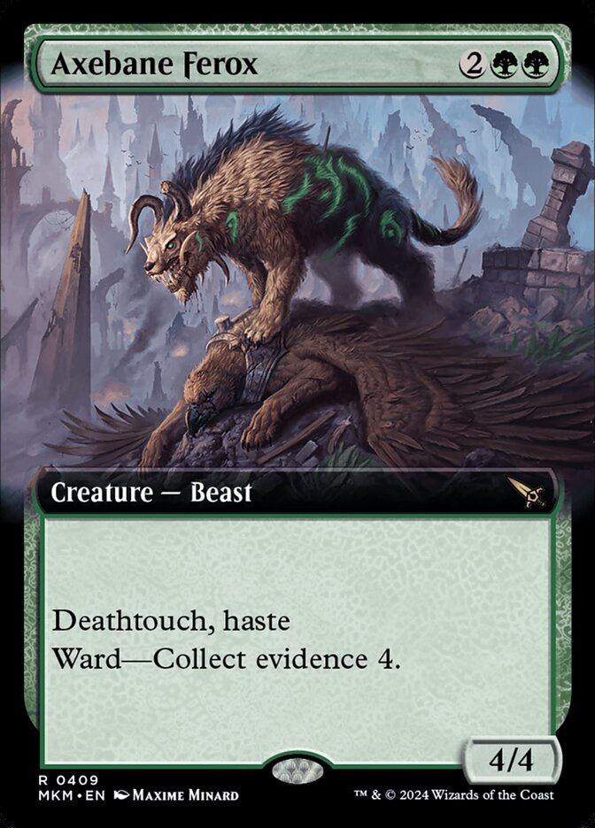 Axebane Ferox – Rare Magic: The Gathering card from Murders at Karlov Manor (#409)